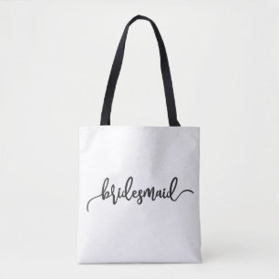 Tote Bag Élégant Calligraphie de Mariage Demoiselles d'Honn