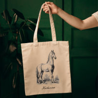 Élégant Cheval Vintage Equestre Nom du script