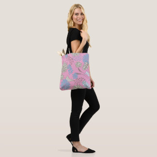 Tote Bag Elegant  Chic Wildflower Pink 
