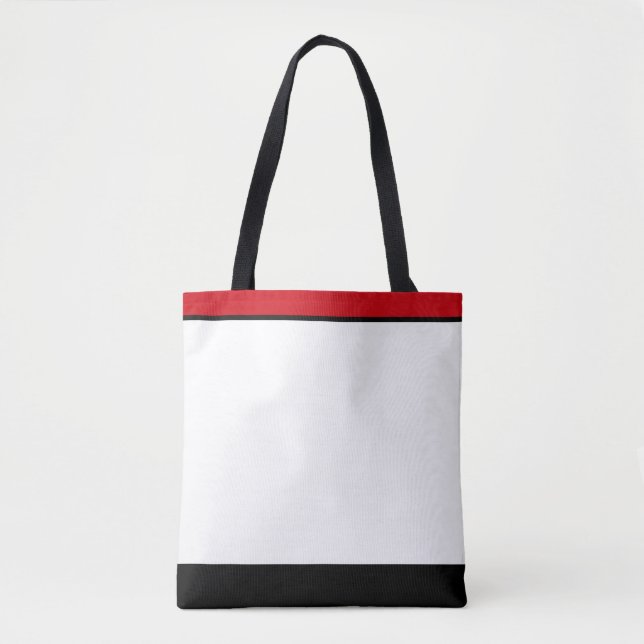 Tote Bag Elégant diamants rouges et blancs (Devant)