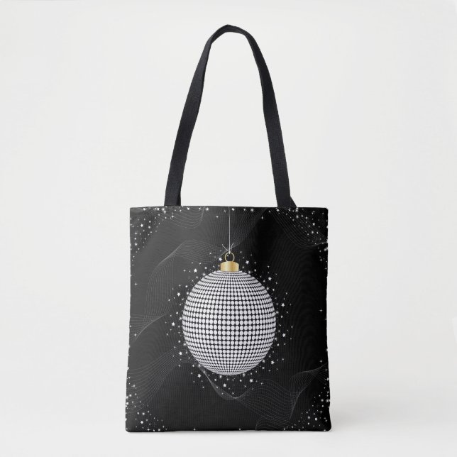 Tote Bag Elegant Disco Ball Christmas Ornament (Devant)