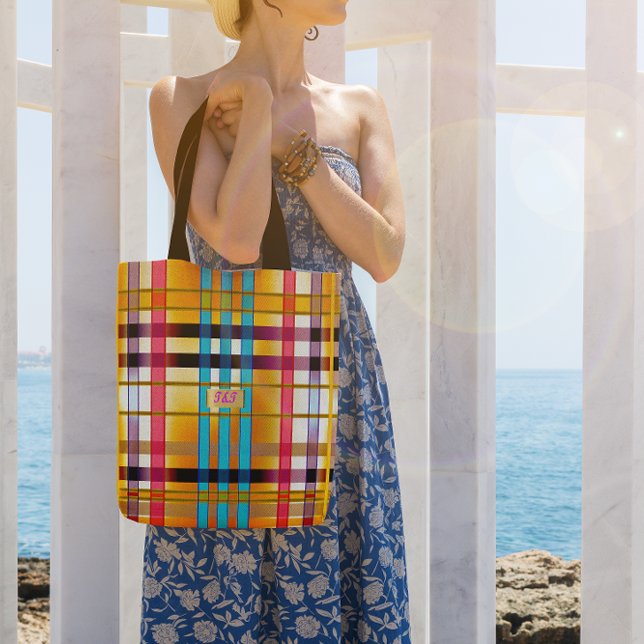 Tote Bag Élégant et branché Summer Plaid Wexford (Créateur téléchargé)