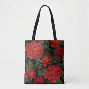 Tote Bag Élégant et vibrant pavot rouge en fleur