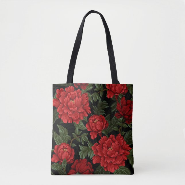 Tote Bag Élégant et vibrant pavot rouge en fleur (Devant)