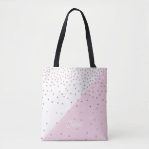 Tote Bag Elégant faux rose d'or parties scintillant confett
