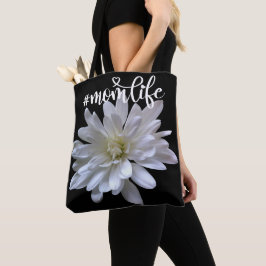 Tote Bag Elégant floral blanc fleur blanc marguerite