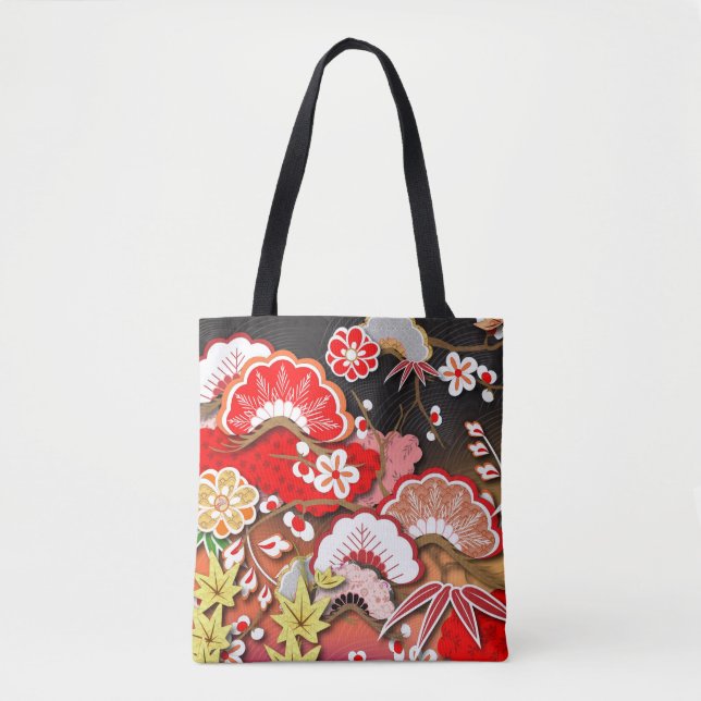Tote Bag Élégant Kimono d'automne japonais (Devant)