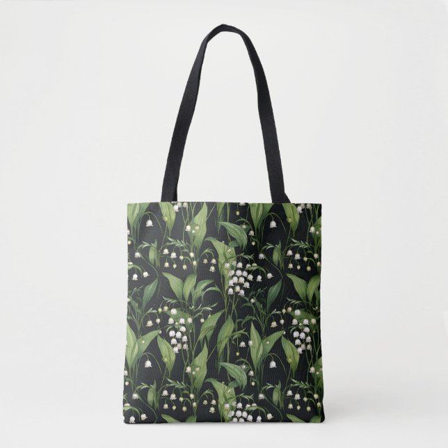 Tote Bag Elégant Lilly de la vallée motif (Devant)