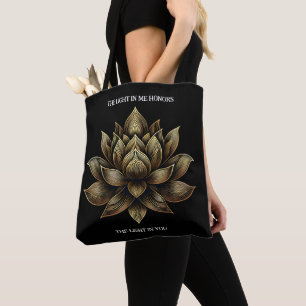 Tote Bag Elégant Lotus Lotus Fleur La Lumière en moi ...