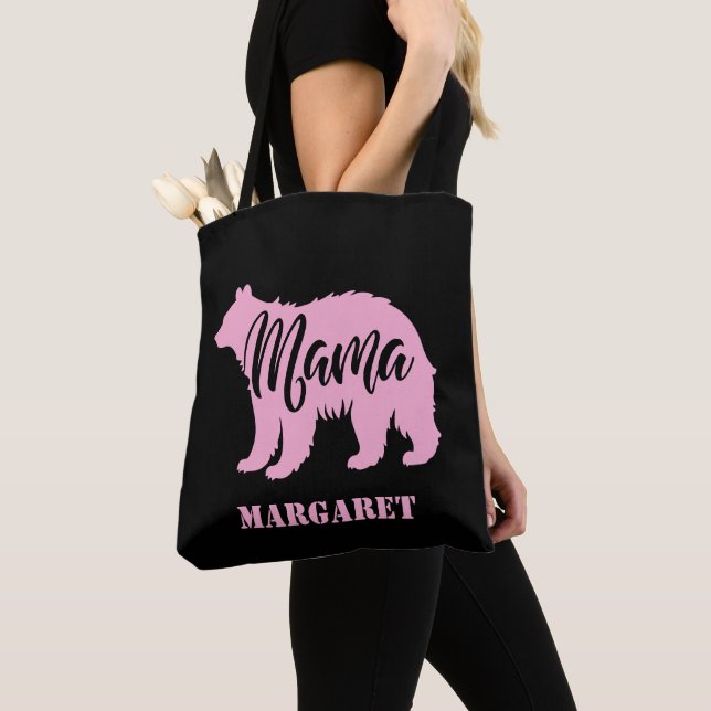 Tote Bag élégant mama ours personnalisé (De près)