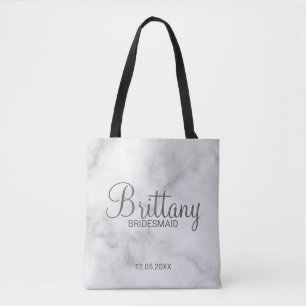 Tote Bag Élégant Marbre blanc de Bridesmaitres personnalisé