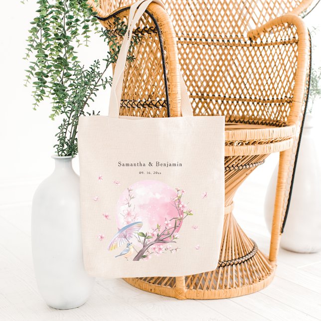 Tote Bag Elégant Mariage de fleurs de cerises (Créateur téléchargé)
