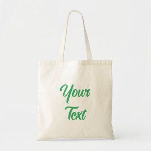 Tote Bag Elégant moderne tendance Sea Green Script Budget