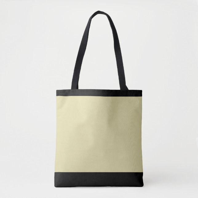 Tote Bag Elégant Motif noir & sable beige (Devant)