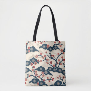 Tote Bag Élégant Motif sans couture en fleur de cerisier (2
