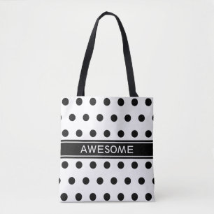 Tote Bag Élégant Noir & Blanc