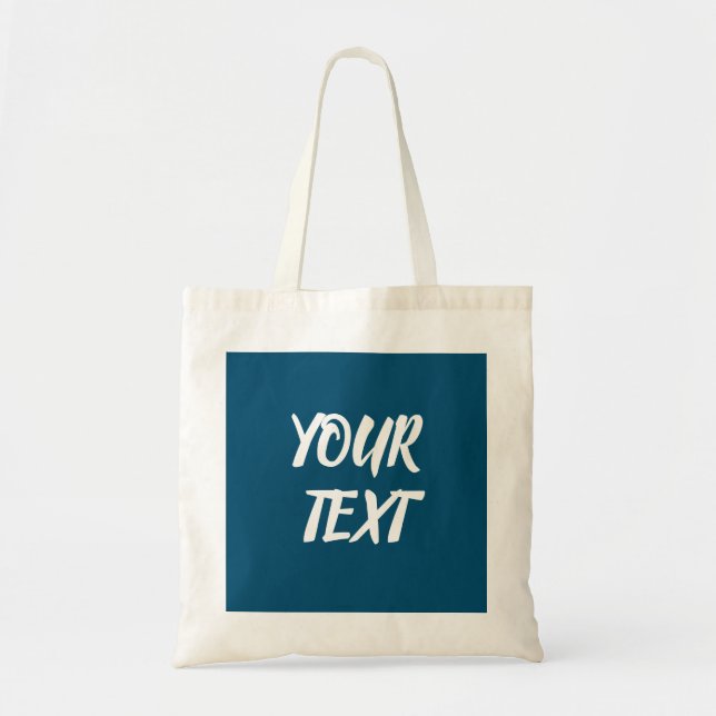 Tote Bag Elégant Océan Bleu Modèle moderne Personnalisé (Devant)
