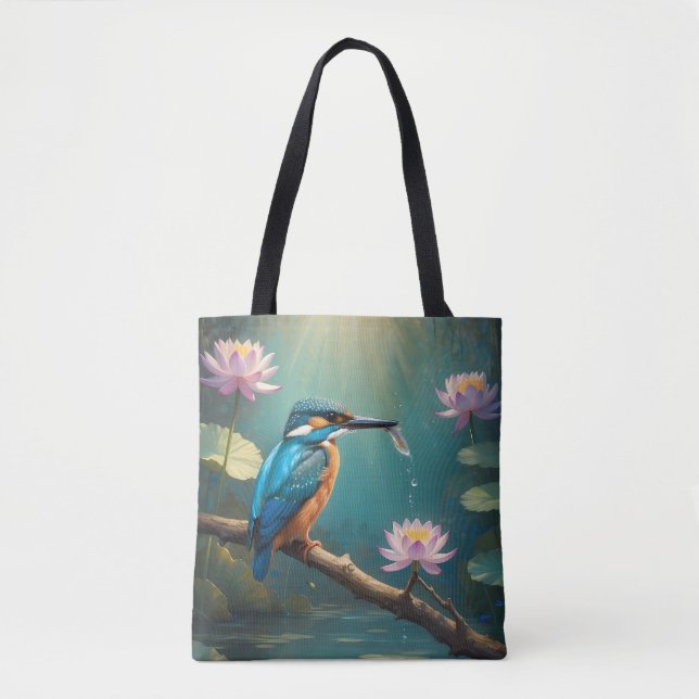 Tote Bag Élégant oiseau de martin-pêcheur (Devant)