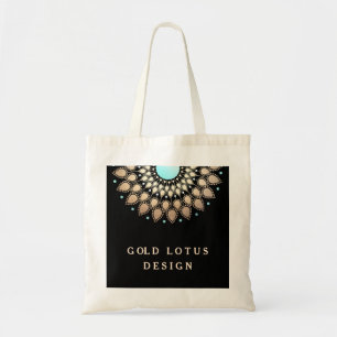 Tote Bag Elégant or Ornate Lotus Mandala