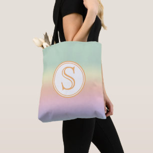 Tote Bag Elégant Pastel personnalisé Aquarelle arc-en-ciel
