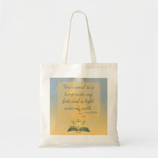 Tote Bag Élégant Psaume Aquarelle 119:105