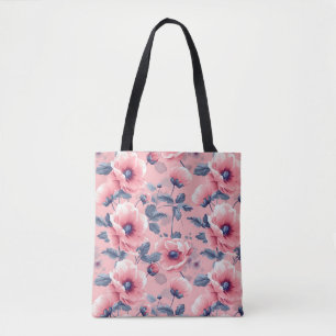 Tote Bag Élégant Style Mignon Boho Rose Botanique Floral