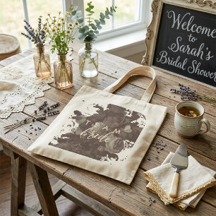 Tote Bag Élégant Typographie Bohème Chic Fleurie Enterremen