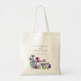Tote Bag Elégante aquarelle mariage fleur Iris