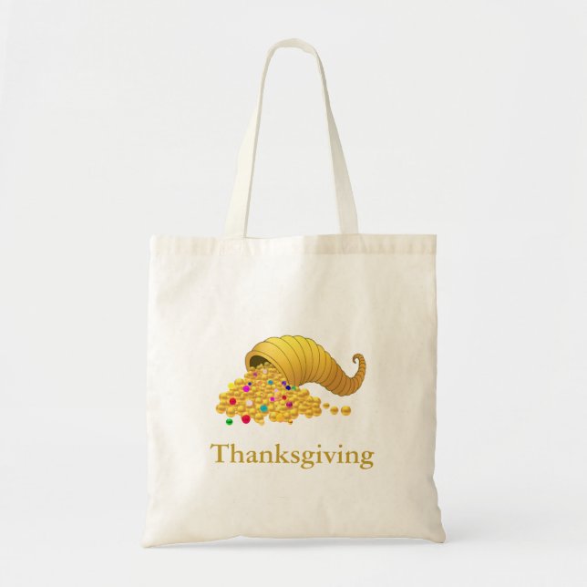 Tote Bag Élégante Cornouaille d'action de grâce d'or (Devant)