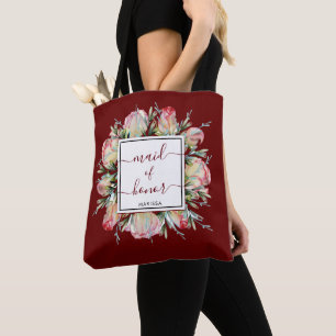 Tote Bag Élégante Demoiselle d'Honneur Cadeau de Mariage Bo