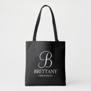 Tote Bag Élégante demoiselle d'honneur personnalisée en noi
