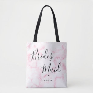 Tote Bag Élégante et moderne femme de chambre en marbre ros