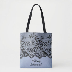 Tote Bag Élégante femme de ménage bleue