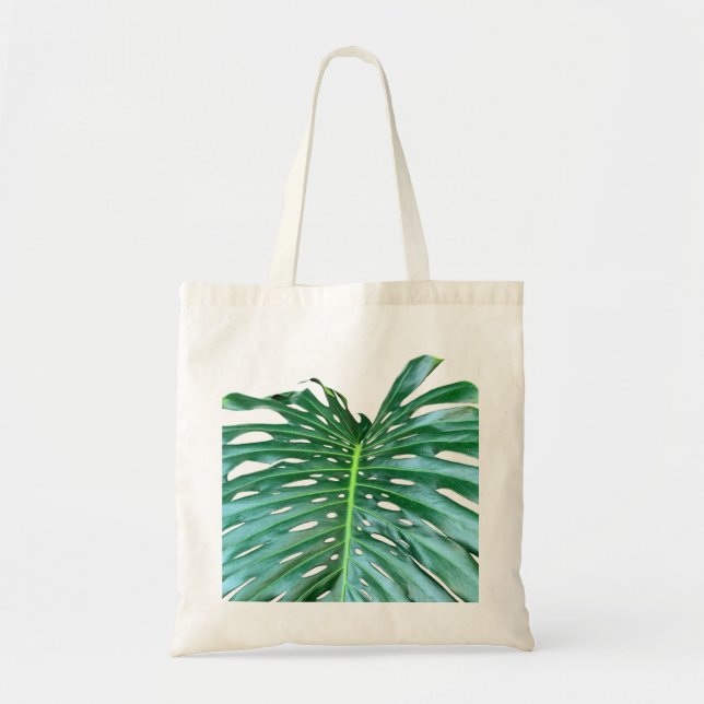 Tote Bag Elégante feuille de palmier tropicale jungle tropi (Devant)