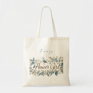 Tote Bag Élégante fille de fleurs dorées