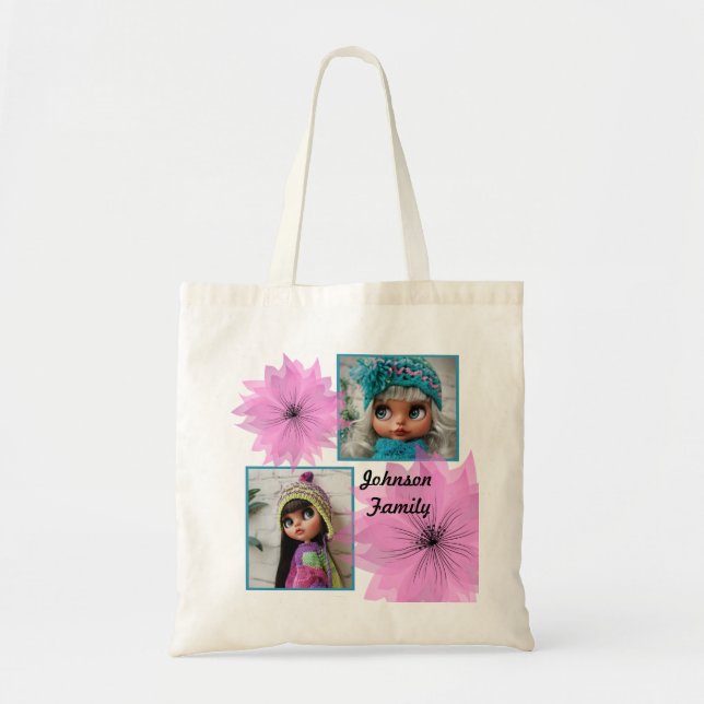 Tote Bag Élégante fleur lilas (Devant)