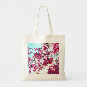 Tote Bag Élégante Fleurs florales roses Fleurs cerises