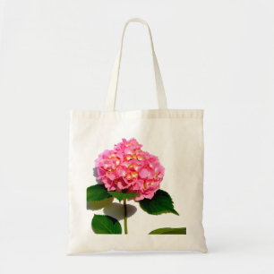 Tote Bag Elégante hydrangée rose fleurie rose