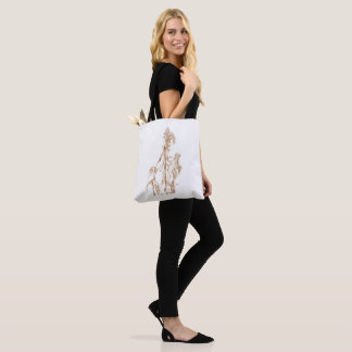 Tote Bag Élégante illustration botanique à l'encre chaude