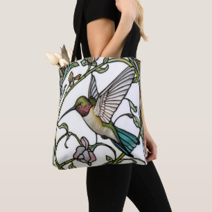 Tote Bag Élégante illustration de colibri botanique boho ch