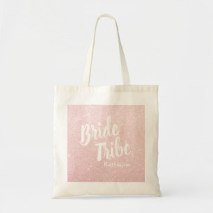 Tote Bag Elégante jolie chick rose or parties scintillant m