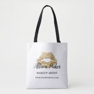 Tote Bag Elégante lèvres d'or Elégant maquilleur Artiste