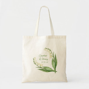 Tote Bag Élégante Lily de la Vallée Mariage personnalisé