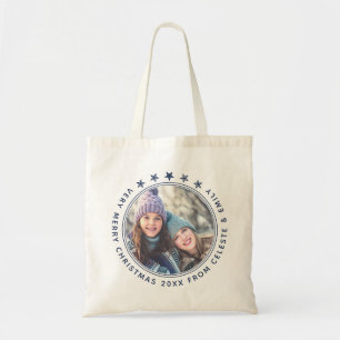 Tote Bag Élégante mère et fille Photo personnalisée Noël