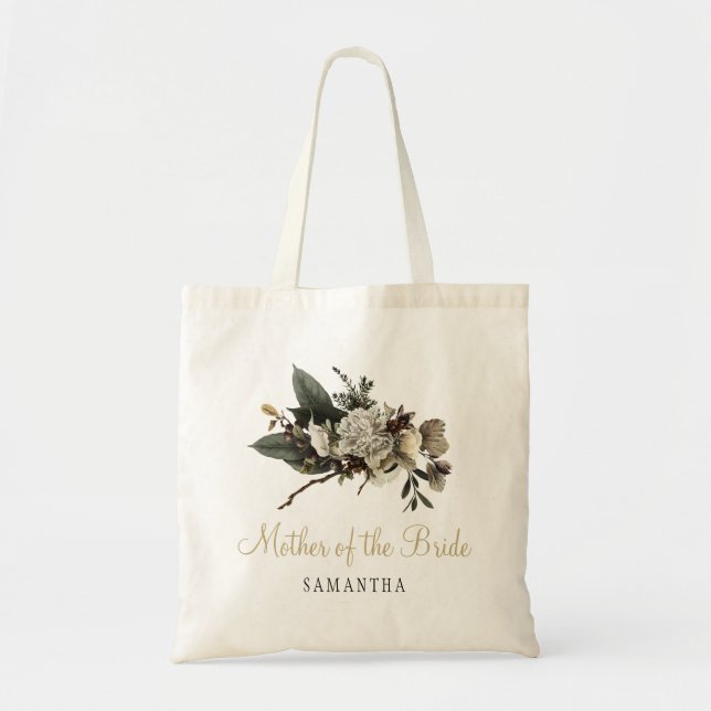Tote Bag Elégante mère mariage de la mariée à fleurs d'hive (Devant)