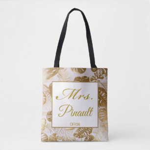 Tote Bag Elégante Monstère Or Mme Mariée personnalisée