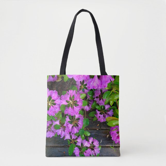 Tote Bag Elégants fleurs roses azalées roses (Devant)