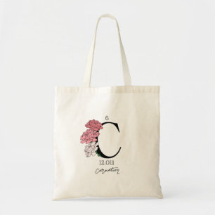 Tote Bag Élément carbone floral