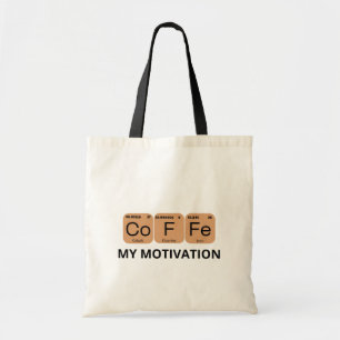 Tote Bag Élément de table périodique du café