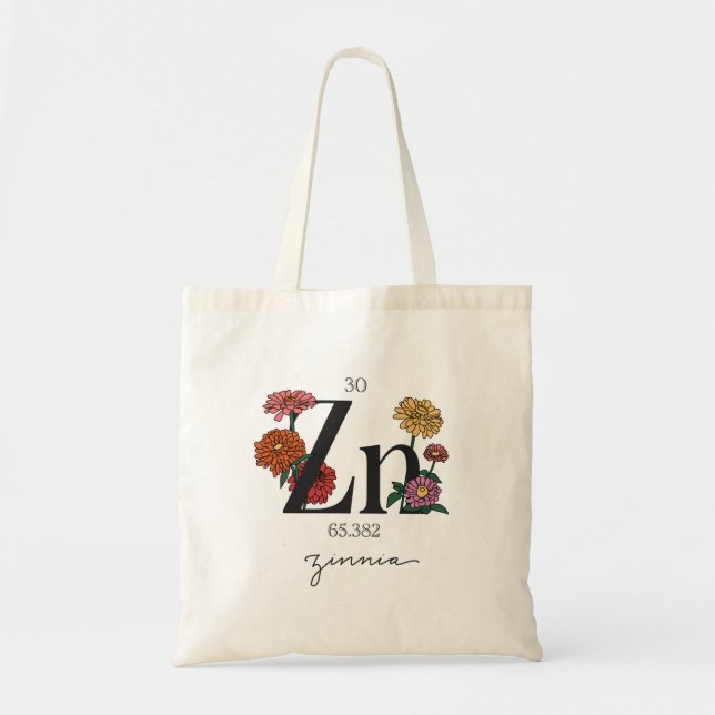 Tote Bag Élément de zinc floral (Devant)